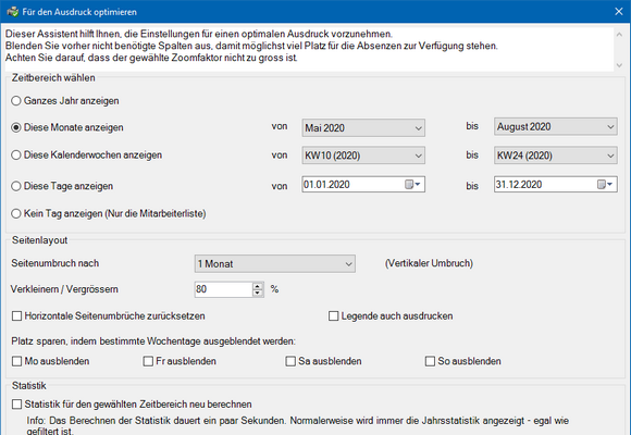 Dialog Ausdruck optimieren